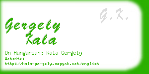 gergely kala business card